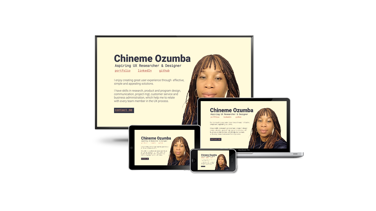 Chineme's bill-card page on desktop, laptop, tablet and phone