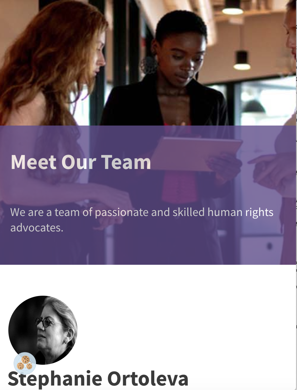 section of footer with dark grey on light grey background
